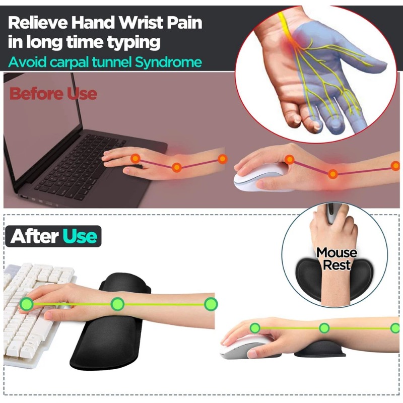 Ergonomic Keyboard Wrist Rest  - огляд і ціна Gaming Keyboard And Mouse Set