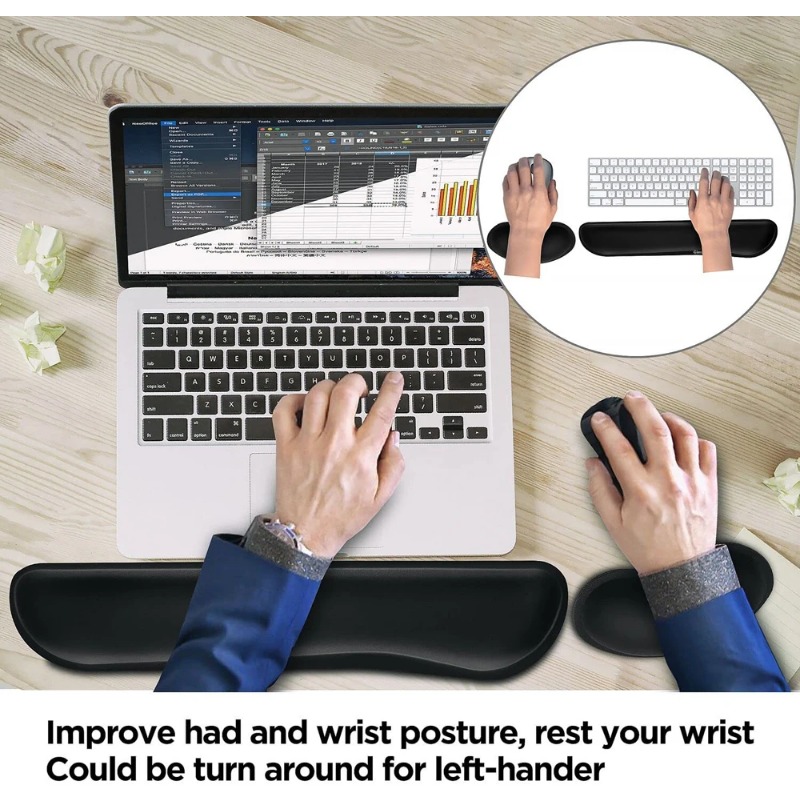 Ergonomic Keyboard Wrist Rest  - огляд і ціна Gaming Keyboard And Mouse Set