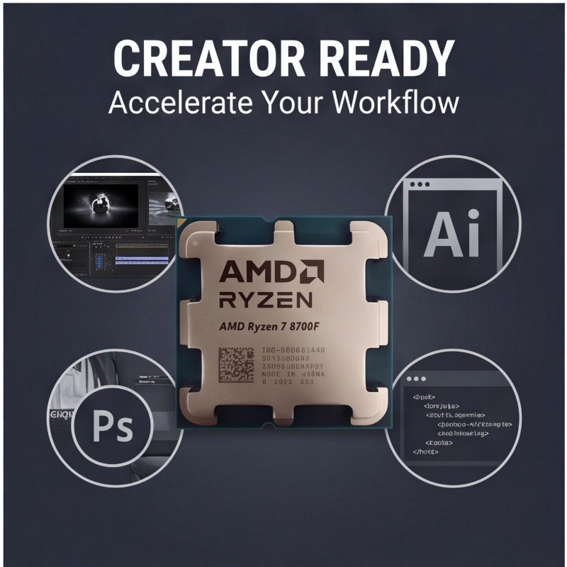 AMD Ryzen 7 8700F Desktop CPU  - огляд і ціна Amd Cpu Ryzen 7