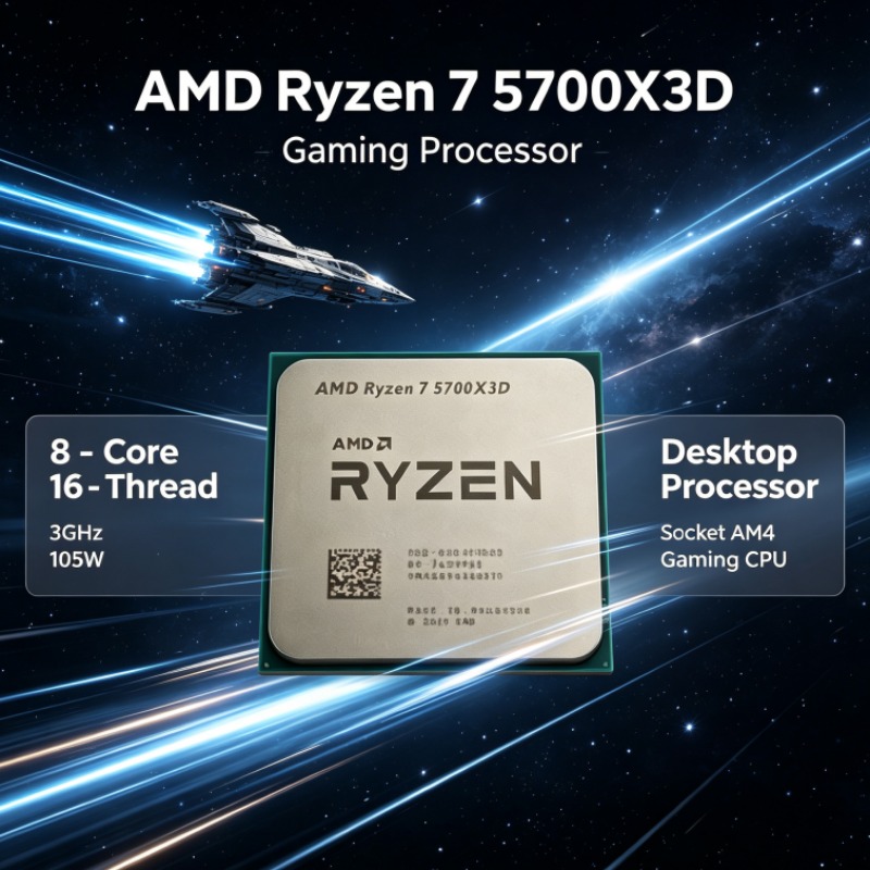 AMD Ryzen 7 5700X3D Desktop CP - огляд і ціна Amd Cpu Ryzen 7