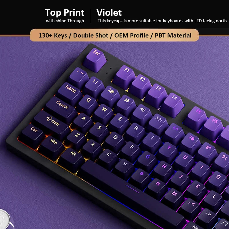 Custom Gradient Violet OEM Pro - огляд і ціна Gaming Keyboard Top