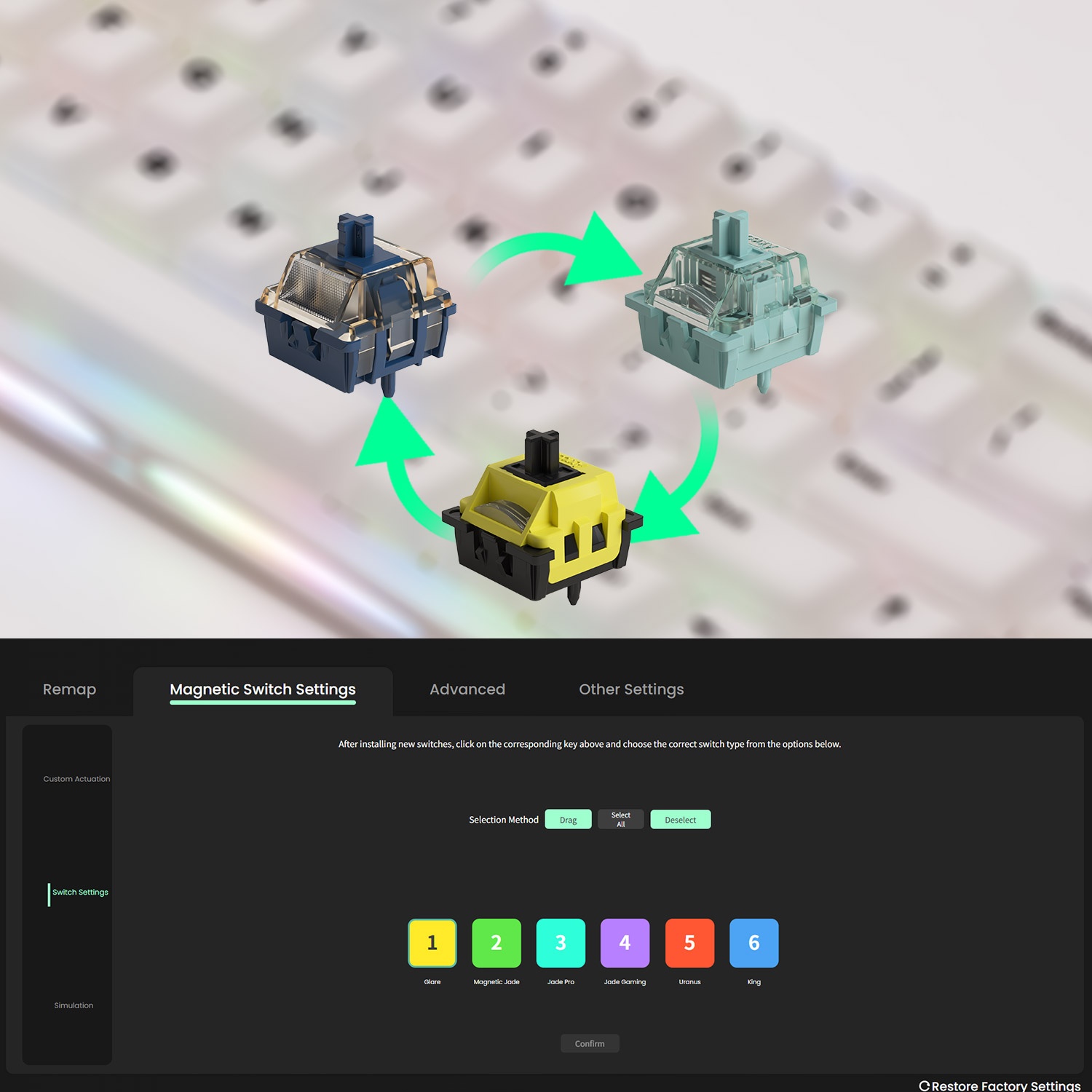 AKKO X MonsGeek Verve 68 HE Ke - огляд і ціна Keyboard Gaming Transparent
