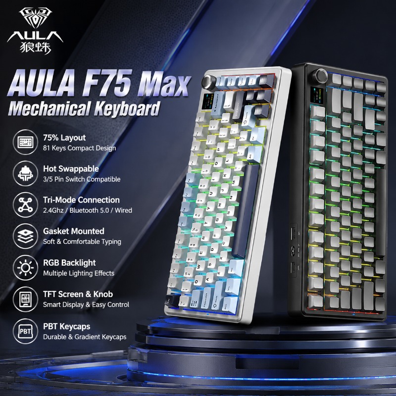 AULA F75 Max Mechanical Keyboa - огляд і ціна Gasket Mount Kit