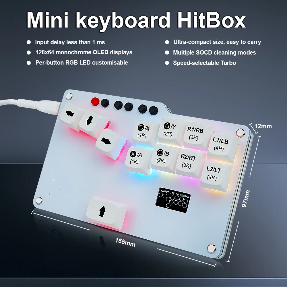 Hitbox Mini GP2040 CE Fightsti - огляд і ціна Gaming Keyboard Mini