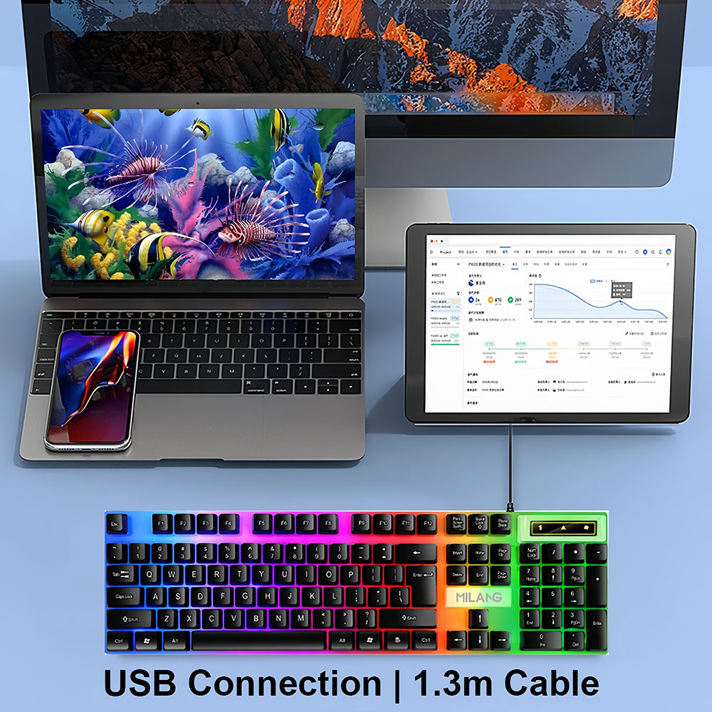 KEBIDUMEI USB Wired Keyboard R - огляд і ціна Gaming Keyboard And Mouse Set