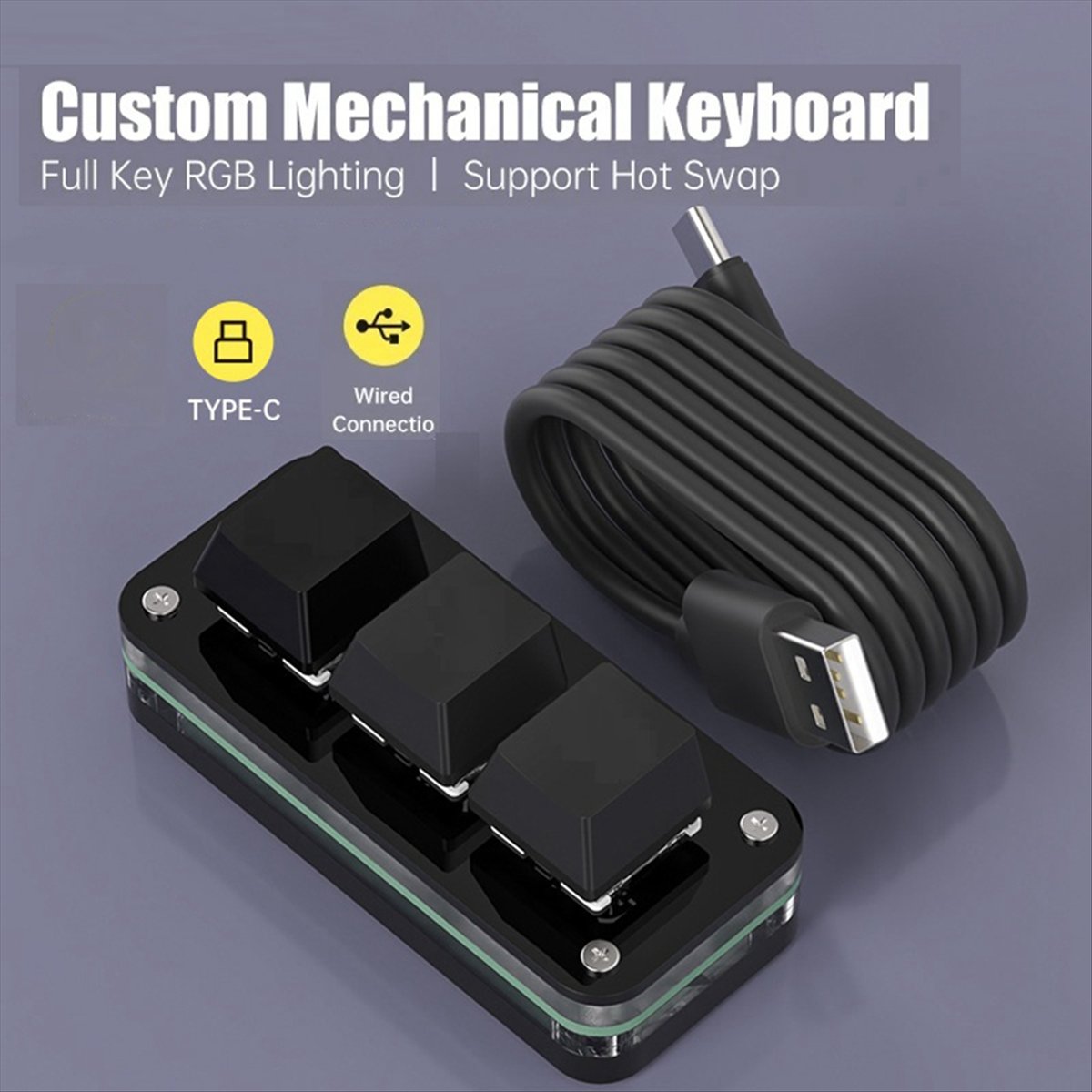 doyou 3 Keys Macro Programming - огляд і ціна Gaming Keyboard Mini