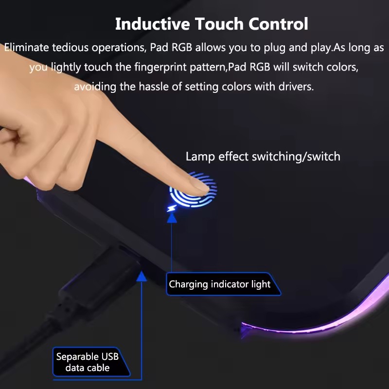 RGB mouse pad with wireless ch - огляд і ціна Gaming Keyboard Mouse Wireless