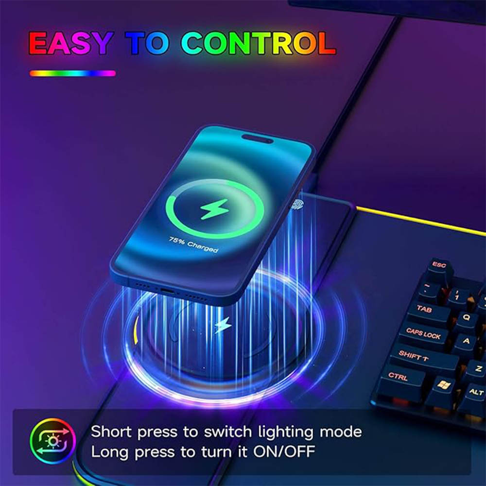 RGB mouse pad with wireless ch - огляд і ціна Gaming Keyboard Mouse Wireless