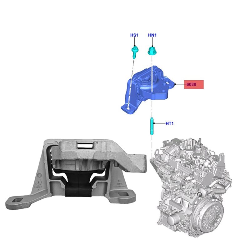 KV6Z-6038-A KV6Z6038C Engine M - огляд і ціна Gasket Mount Kit