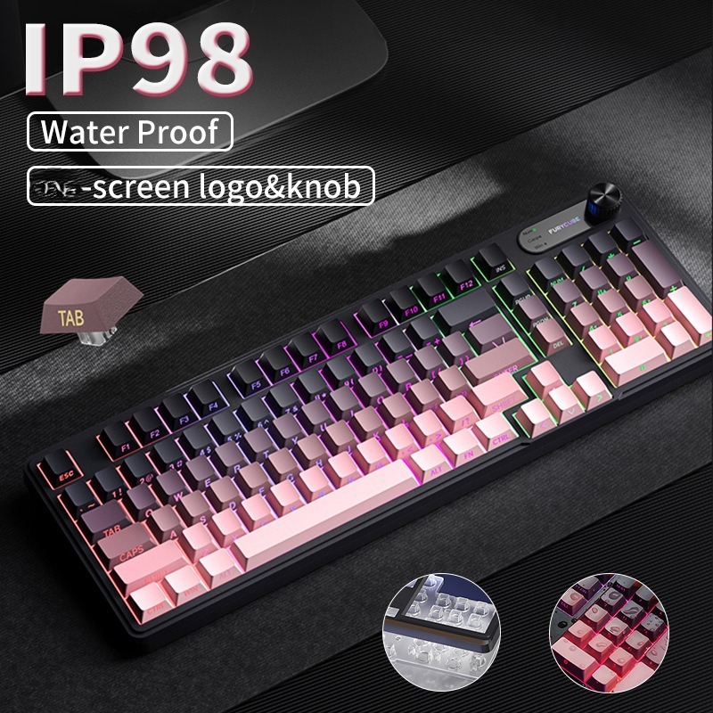 RGB IP98 teclado low profille  - огляд і ціна Gaming Keyboard Ip98